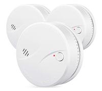Alarma de Humo de 10 años con batería HEIMAN, VdS/BOSEC/EN14604 CE certificación Detector de Humo, Sensor fotoeléctrico con función de verificación automática de alarma-625PHS (3 Unidades)