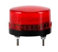 Alarma LED intermitente multivoltaje de 12 V, 24 V, 220 V con sonido de 90 dB o modo silencioso, luz segura industrial para sistemas de fábrica y puerta, luz de brillo