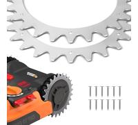 alasemo Puntas para Cortacésped Robótico, Púas para Worx Landroid S&M de Acero-Inoxidable, Tamaño de Rueda 205 mm, Accesorios con 12 Tornillos de Acero Inoxidable, Juego de 2 Clavos Antideslizantes