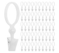 Alasum 100 Anillos de Cortina de Resina con Pinzas para Ganchos Aplicables, Diseño Elegante y Versátil para Decoración del Hogar y Cortinas de Ventana