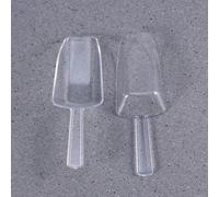 Alasum 10piezas Mini Pala de Plástico Transparente para Hielo y Alimentos Medidor Compacto Multiusos para Cocina Postres Fiestas Bodas y Uso Doméstico