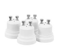 Alasum 4 Piezas Adaptador de Casquillo de Lámpara Gu10 a E12 en Plástico Blanco, Instalación Sencilla y Diseño Compacto para Uso en Oficina y Hogar