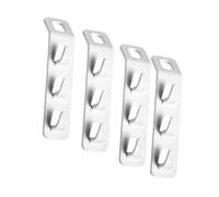 Alasum 4piezas Ganchos Conectores para Perchas Ropa Multiusos Ahorra Espacio Armario Hogar Organizador Colgador Blanco