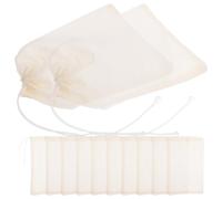 Alasum 50 Bolsas de Filtro de Algodón Cordón para Cocinar, Bolsa Coladora de Malla Fina para Condimentos de Guiso, sin Residuos, Beige para Hervir Sopa