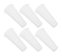 Alasum 6 Piezas Cubeta para Flores de Cementerio de Plástico Blanco Diseño Cónico y Base Plana, Adecuado de Tumbas y Arreglos Funerarios al Aire Libre