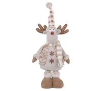 Alasum Adorno Navideño de Muñeco Forma de Reno y Gorro Puntiagudo para Decoración de Escritorio y Hogar Materiales de Tela y Algodón PP