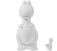 Alasum Alcancía de Dinosaurio Vinilo Blanco, Hucha Grande para Ahorrar Dinero y Organizar Monedas, Adorno Divertido para Cumpleaños Infantiles