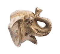 Alasum Boquilla y Elefante Fuente de Resina Cabeza Dorada para Accesorio Decorativo Pequeño Flujo de Agua Ajustable Resistente Corrosión, Instalación Pared para Jardín