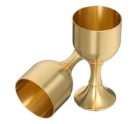 Alasum Cáliz Ceremonial de Latón Tallo Alto, 2 Copas Góticas para Banquetes y Ceremonias Religiosas, Ideales para Comunión y Celebraciones de Boda