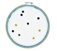 Alasum Expositor Redondo para Broches con Purpurina Organizador Colgante de Pared de Material Sintético Azul Claro Soporte para Colecciones de Insignias y Alfileres Adorno para DIY