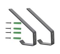 Alasum Gancho de Pared Multifunción Soporte Resistente en Acero Inoxidable Negro 1 Set Práctico para Casco y Sombreros para Colgar Hogar y Supermercados