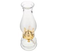 Alasum Lámpara de Queroseno de Cristal Vintage | Lámpara de Aceite para Mesa de salón | Luz cálida y Suave para Interiores y reuniones al Aire Libre, 31 cm (12,2 Pulgadas)