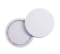 Alasum Lienzo Redondo Lienzo Estirado de Algodón 2 Piezas 20 Cm Diámetro Marco para Pintar Panel Artístico Blanco para Óleo y Acrílico para Manualidades y Dibujo