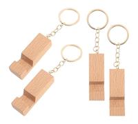 Alasum Llaveros Pack de 4 Piezas Soporte para Teléfono Móvil de Madera, Diseño Portátil y Multiángulo Adecuado para Oficina y Tienda