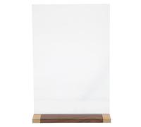 Alasum Porta Carteles de Pie de Acrílico y Madera, Letrero Acrílico, Gran Tamaño, Estable y Resistente, para Exposición y Tienda, Soporte para Menús y Certificados