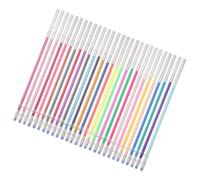 Alasum Recambios Fáciles de Reemplazar de Plástico 24 Piezas de Bolígrafos de Gel de Colores Punta 0.8mm para Papelería Escolar y Oficina
