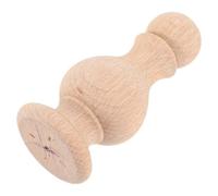 Alasum Remates de madera para soporte de cortina con diseño elegante y tallado en madera maciza, color caqui, uso versátil para escaleras y dormitorios
