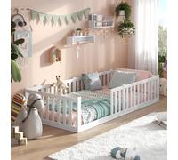 Alavya Home Cama al Suelo TITAN 90x200 Juego Completo con Colchón Infantil