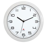 Alba Reloj de Cuarzo Clásico de Pared, Plástico, Blanco, 30.5x30.5x5 cm