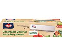 Albal Dispensador universal de film y papel de aluminio - Dispensador con adaptador para papel de aluminio y film transparente alimentario, corte limpio y seguro, 1 dispensador