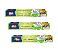 Albal Film transparente autoadherente - Papel film alimentario de corte fácil, papel de cocina transparente extra ancho para todo tipo de recipientes, con 70% materiales reciclados, 30 m x 32,5 cm