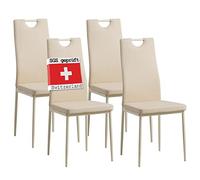 Albatros 2912 Salerno Set de 4 sillas de Comedor, Beige