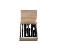 ALBERT DE THIERS A0819998 - Cubertería de 48 piezas - Colección Elegance - Servicio para 12 personas - Acero inoxidable - Acabado pulido espejo - Caja de madera - 3,80 kg