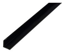 Alberts 471385 Perfil angular, Plástico, negro, 1000 x 20 x 20 mm