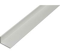 Alberts 473723 - Perfil angular aluminio, anodizado, color plateado, 1000 x 20 x 10 mm