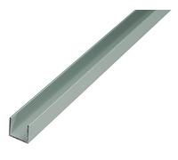 Alberts 473853 Perfil en U, Aluminio, anodizado plateado, 1000 x 20 x 10 mm