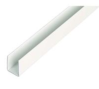 Alberts 484538 Perfil en U, Plástico, blanco, 1000 x 21 x 10 mm