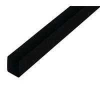 Alberts 484606 Perfil en U, Plástico, negro, 1000 x 18 x 10 mm
