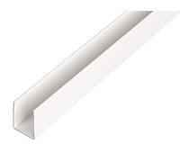 Alberts 498931 - Perfil en U (plástico, 1000 x 12 x 10 mm, 12 unidades), color blanco