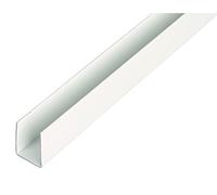 Alberts 498948 - Perfil en U (plástico, 1000 x 18 x 10 mm, 11 unidades), color blanco