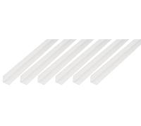Alberts 499020 Perfil angular, plástico, blanco, 1000 x 30 x 30 mm, juego de 6 unidades