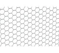 Alberts 614119 Tela metálica de malla hexagonal, Distintas longitudes y alturas - disponible en diferentes colores, Galvanizada, Mallas 13 x 13 mm, Altura 50 cm, Longitud 25 m
