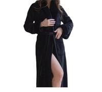 Albornoces for mujer, albornoz suave y esponjoso de forro polar, acogedor | Bata larga con cuello de piel y bolsillos for dormir albornoz