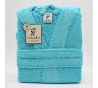 Albornoz Infantil con capucha Calypso, Color Turquesa, 100% Algodón, Trovador Turquoise Size 2-4 years