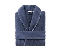Albornoz L-XL 100% Algodón 360GSM Azul con ribetes grises Scalpers Home
