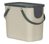 Rotho Albula Sistema de separación de residuos 25l para la cocina, Plástico (PP) sin BPA, marrón/antracita, 25l (40.0 x 23.5 x 34.0 cm)
