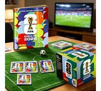 Álbum de Pegatinas Coleccionables de la Copa Mundial de Fútbol 2026, Caja de Colección de Pegatinas, Set de Recuerdos para Fanáticos del Fútbol 10 PACKS