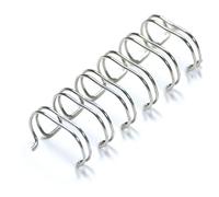 Albyco - Wire-O Encuadernadora Espiral - Anillas Encuadernar Espiral Metalico- Lomos de encuadernacion metalica - 7,9 Milímetros, 5/16 pulgada - Hasta 45 Hojas - Paquete de 100 - Plata - Paso de 3:1