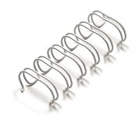 Albyco - Wire-O Encuadernadora Espiral - Hasta 35 Hojas - Anillas Encuadernar Espiral Metalico - 6,4 Milímetros - Paquete de 100 Piezas - Blanco- Lomos de encuadernacion metalica- Espirales de alambre