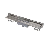 Alca - Canaleta de ducha Flexible 85 cm, con fijación ajustable a la pared, desagüe vertical, acero inoxidable APZ1004-850