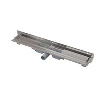 Alca - Canaleta de ducha Flexible Low 105 cm, con fijación ajustable a la pared, acero inoxidable APZ104-1050