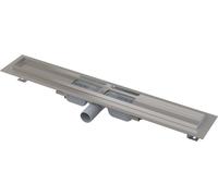 Alca - Canaleta de ducha Low 95 cm, con borde para rejilla perforada, acero inoxidable APZ101-950