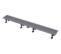 Alca - Canaleta de ducha Optimal 75 cm, con borde para rejilla perforada o inserción en baldosas, sin tapa antiolores APZ2012-750