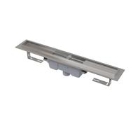 Alca - Canaleta de ducha Professional 85 cm, con borde para rejilla completa, desagüe vertical, acero inoxidable APZ1006-850