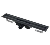 Alca - Plato de ducha 105 cm, con borde para rejilla perforada, negro mate APZ1BLACK-1050
