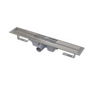 Alca - Plato de ducha 65 cm, con borde para rejilla perforada, acero inoxidable APZ1-650